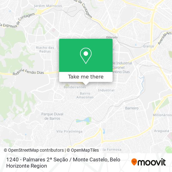 1240 - Palmares 2ª Seção / Monte Castelo map