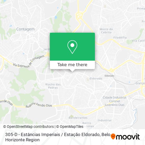 305-D - Estâncias Imperiais / Estação Eldorado map