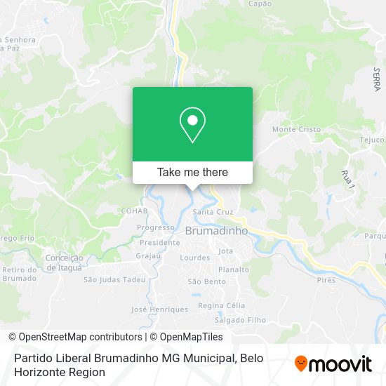 Partido Liberal Brumadinho MG Municipal map