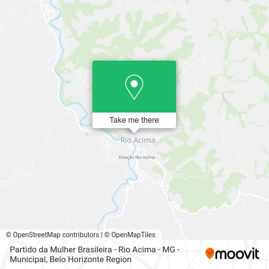Partido da Mulher Brasileira - Rio Acima - MG - Municipal map