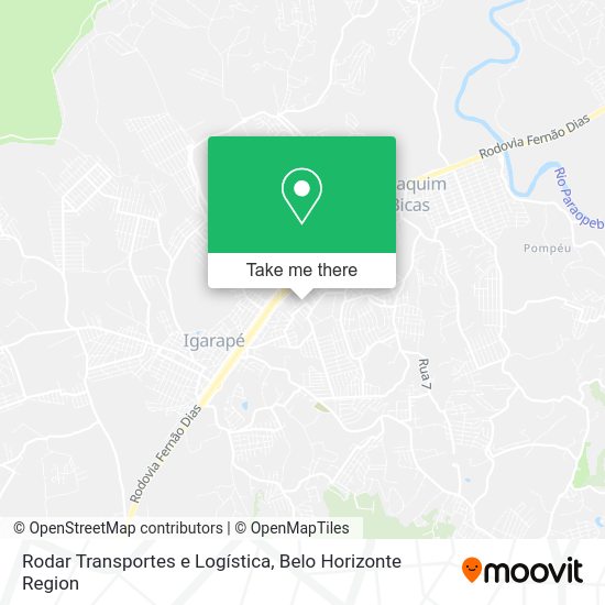 Rodar Transportes e Logística map