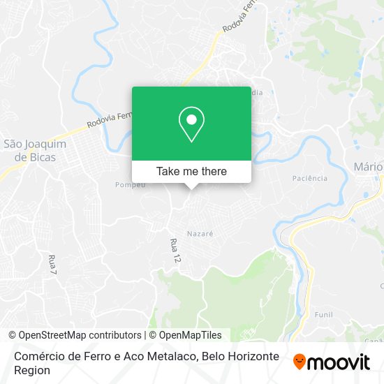 Comércio de Ferro e Aco Metalaco map