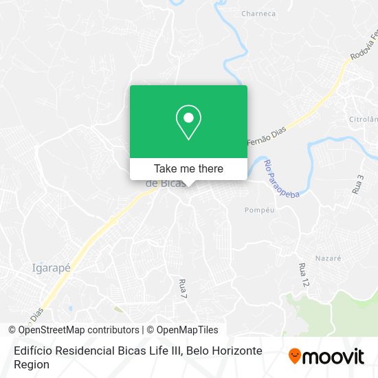 Edifício Residencial Bicas Life III map