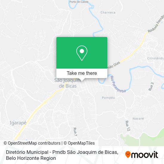Diretório Municipal - Pmdb São Joaquim de Bicas map