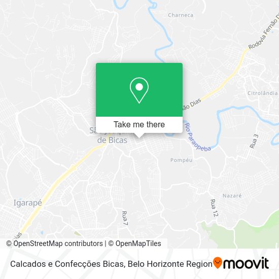 Calcados e Confecções Bicas map