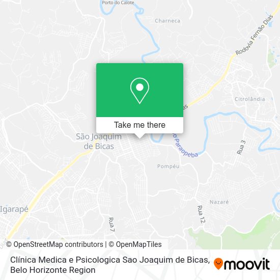 Clínica Medica e Psicologica Sao Joaquim de Bicas map