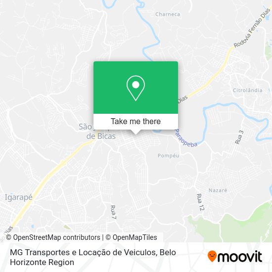 MG Transportes e Locação de Veiculos map
