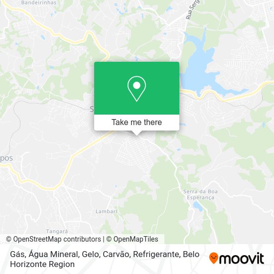 Gás, Água Mineral, Gelo, Carvão, Refrigerante map