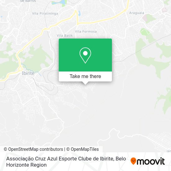 Associação Cruz Azul Esporte Clube de Ibirite map