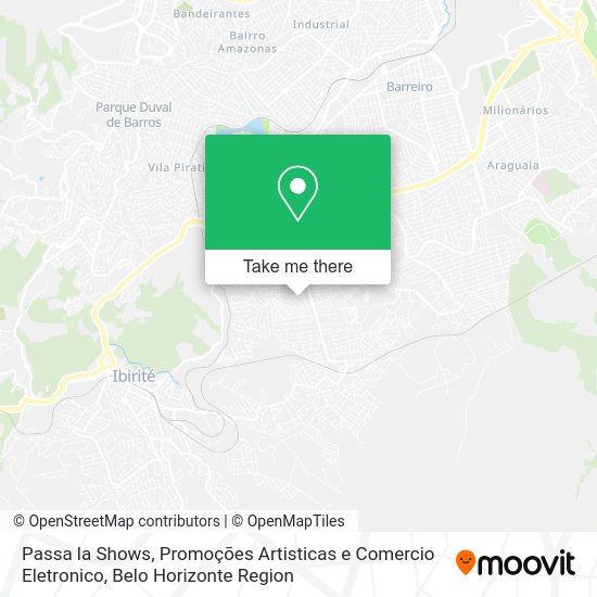 Passa la Shows, Promoções Artisticas e Comercio Eletronico map