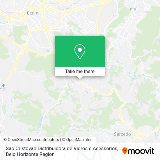Sao Cristovao Distribuidora de Vidros e Acessórios map