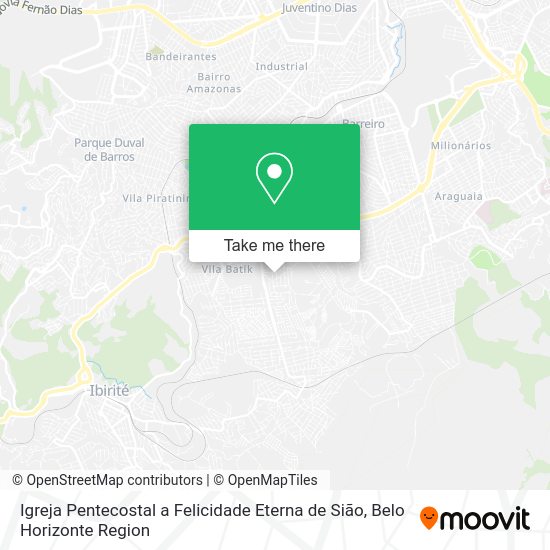 Igreja Pentecostal a Felicidade Eterna de Sião map