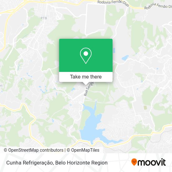 Cunha Refrigeração map