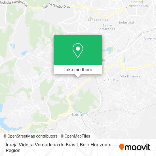 Igreja Videira Verdadeira do Brasil map