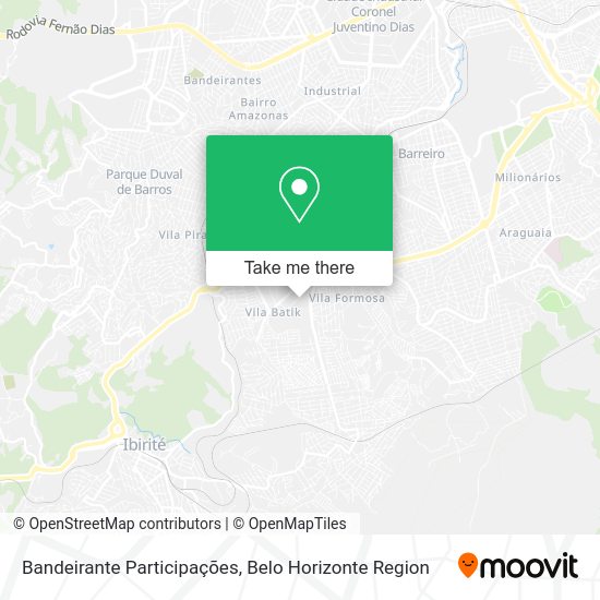 Bandeirante Participações map