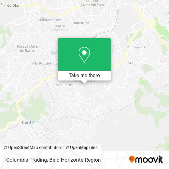 Columbia Trading map