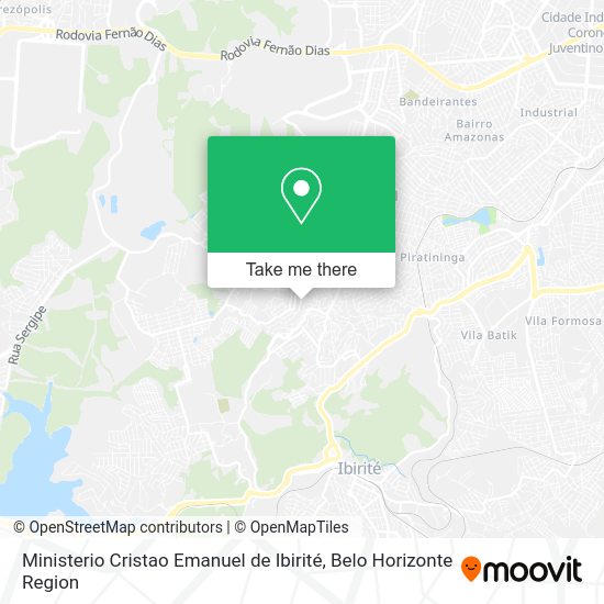 Ministerio Cristao Emanuel de Ibirité map