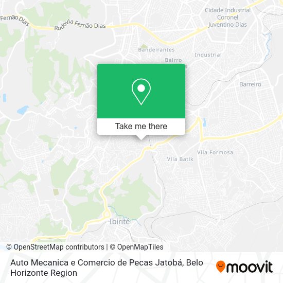 Auto Mecanica e Comercio de Pecas Jatobá map