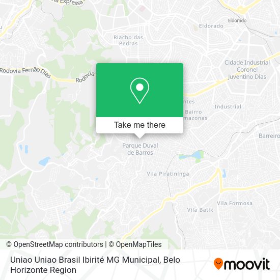 Uniao Uniao Brasil Ibirité MG Municipal map
