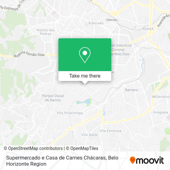 Supermercado e Casa de Carnes Chácaras map