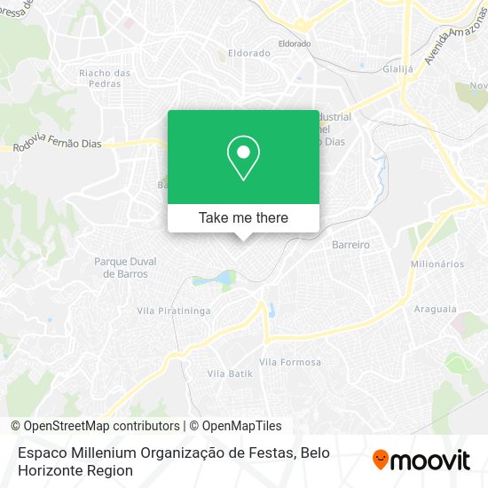 Espaco Millenium Organização de Festas map
