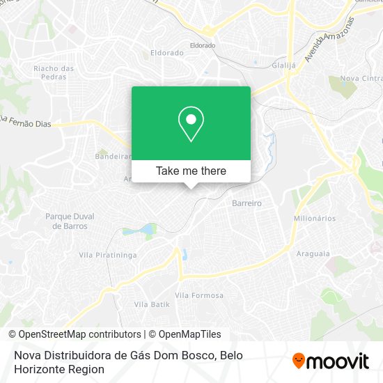 Nova Distribuidora de Gás Dom Bosco map