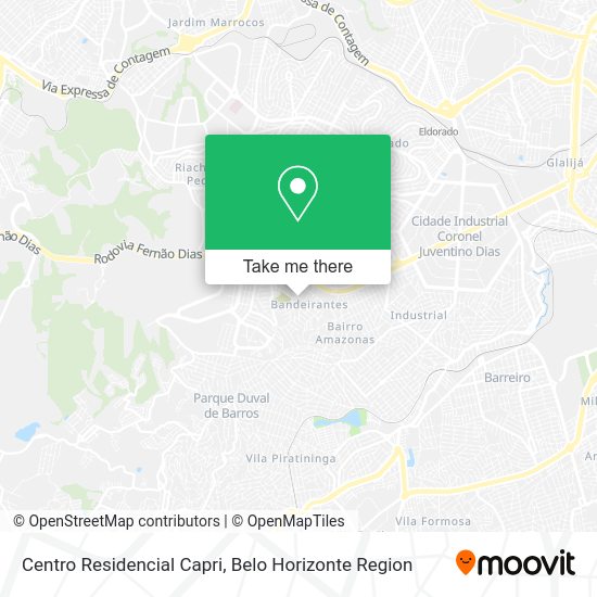 Centro Residencial Capri map