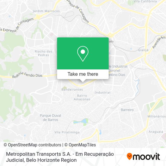Metropolitan Transports S.A. - Em Recuperação Judicial map