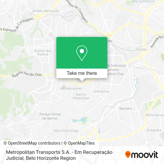 Metropolitan Transports S.A. - Em Recuperação Judicial map