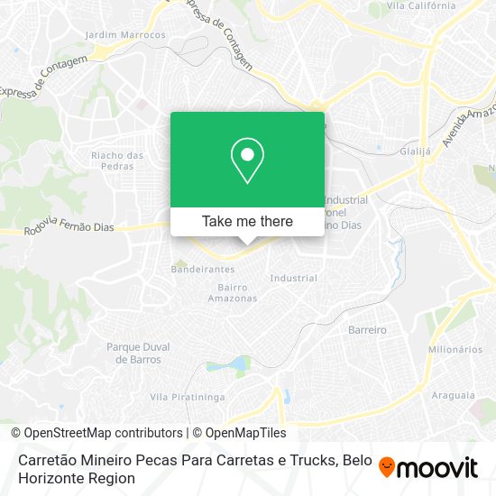 Carretão Mineiro Pecas Para Carretas e Trucks map