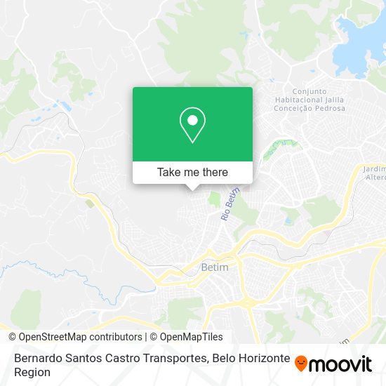 Bernardo Santos Castro Transportes map
