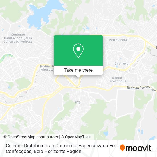 Celesc - Distribuidora e Comercio Especializada Em Confecções map