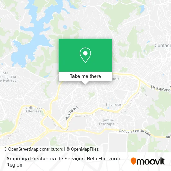 Araponga Prestadora de Serviços map