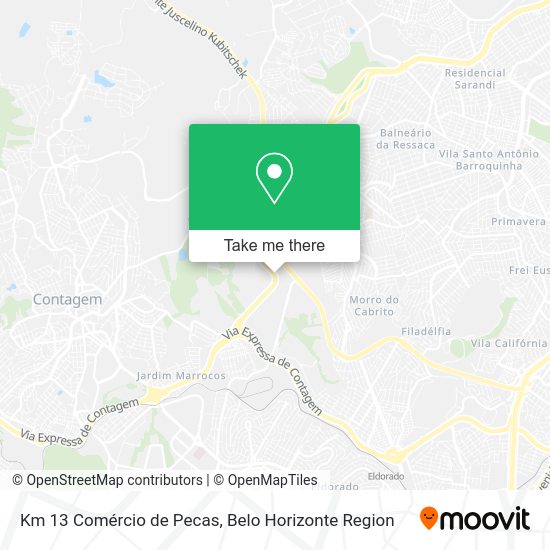 Km 13 Comércio de Pecas map