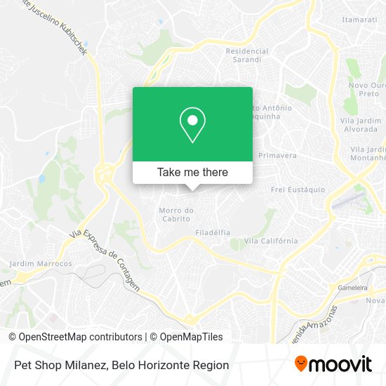 Pet Shop Milanez map