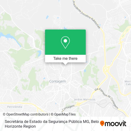 Secretária de Estado da Segurança Pública MG map