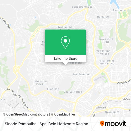 Sinodo Pampulha - Spa map