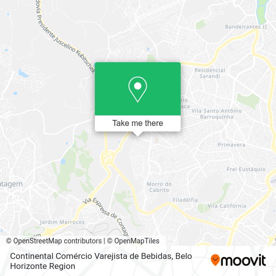Continental Comércio Varejista de Bebidas map