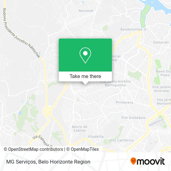 MG Serviços map