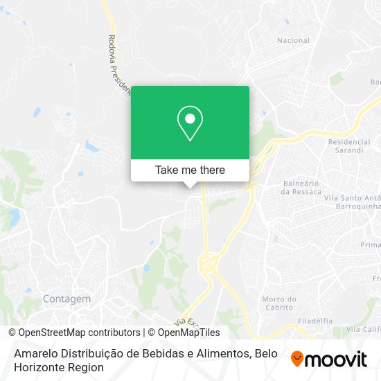 Amarelo Distribuição de Bebidas e Alimentos map