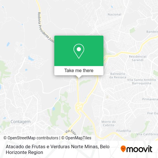 Atacado de Frutas e Verduras Norte Minas map