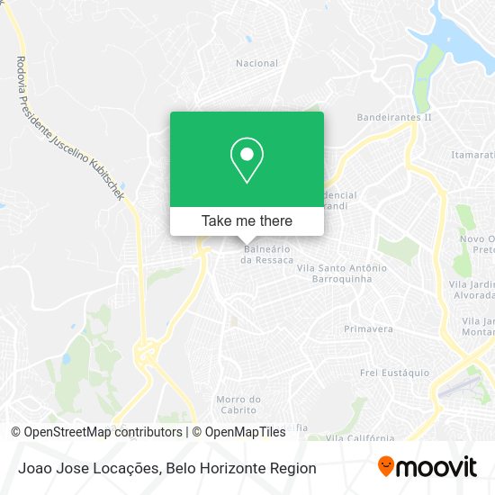 Joao Jose Locações map