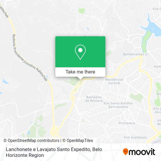 Lanchonete e Lavajato Santo Expedito map