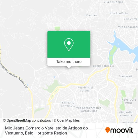 Mix Jeans Comércio Varejista de Artigos do Vestuario map