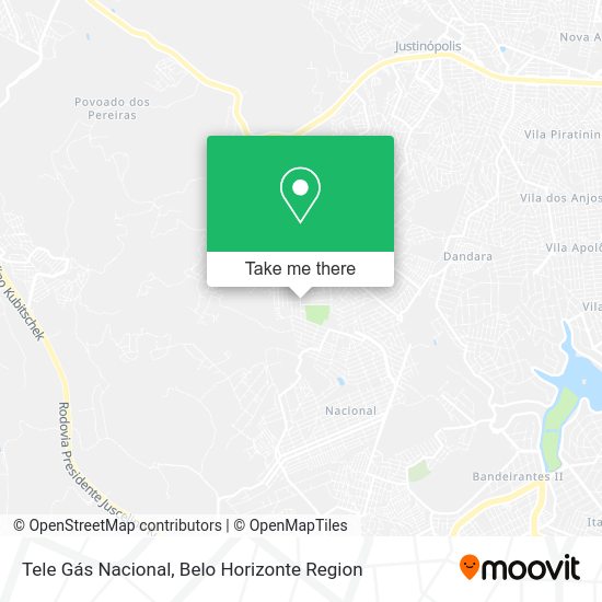 Tele Gás Nacional map