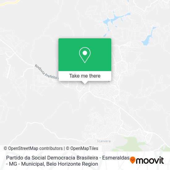 Partido da Social Democracia Brasileira - Esmeraldas - MG - Municipal map