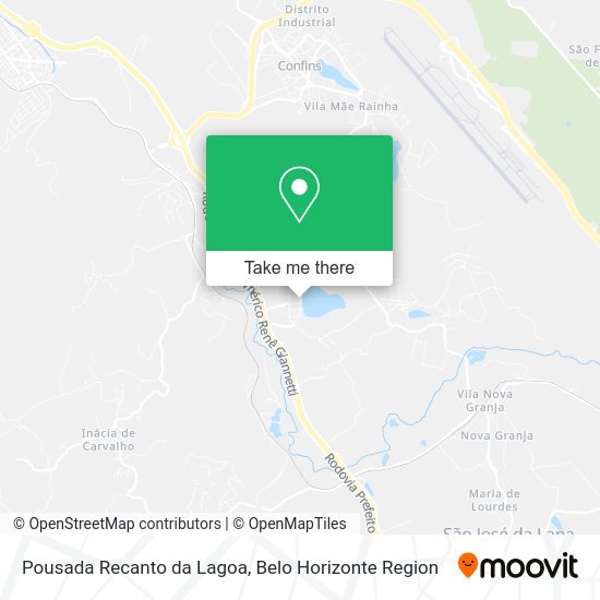 Pousada Recanto da Lagoa map