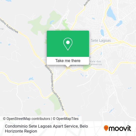 Condomínio Sete Lagoas Apart Service map