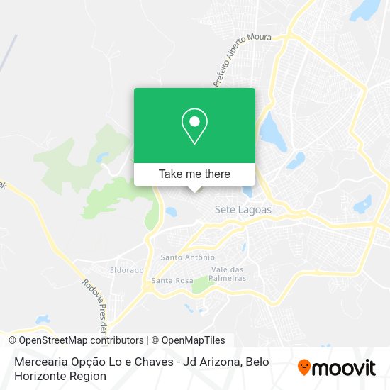 Mercearia Opção Lo e Chaves - Jd Arizona map