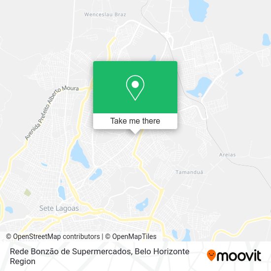 Rede Bonzão de Supermercados map